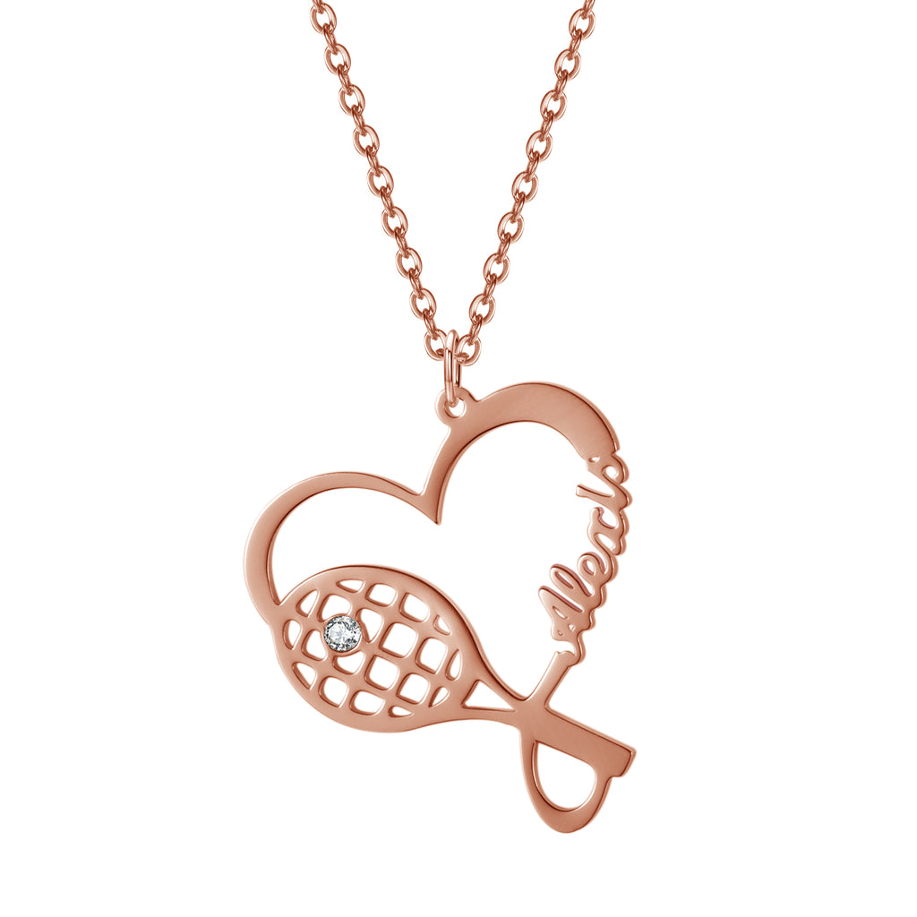 Eigen Naam Tennisracket - Mudy Jewelry