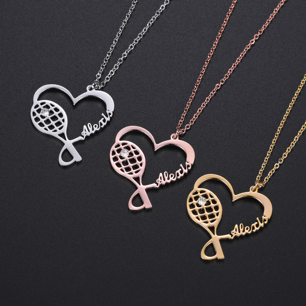 Eigen Naam Tennisracket - Mudy Jewelry