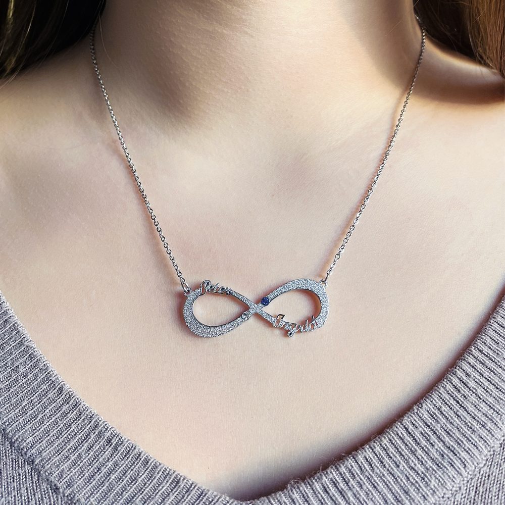 Infinity 2 Namen Ketting - Mudy Jewelry